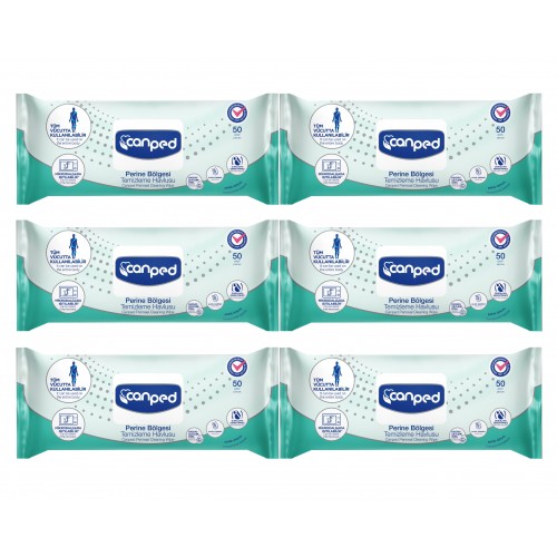 Canped Perine Bölgesi Temizleme Havlusu 50 li x 6 Adet Canped Perine Bölgesi Temizleme Havlusu 50 li x 6 Adet